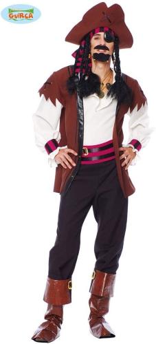 COSTUME PIRATA DEI SETTE MARI CORSARO PIRATA JACK TAGLIA L 52-54