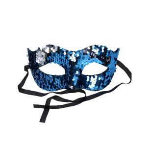 MASCHERA PAILLETTES BLU