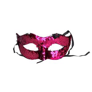 MASCHERA PAILLETTES FUCSIA