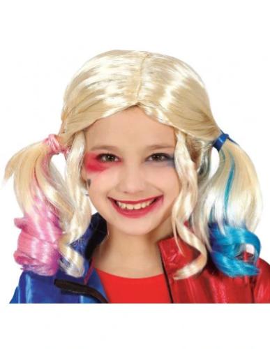PARRUCCA CODINI COLORATI PER BAMBINI IN CONFEZIONE HARLEY QUINN