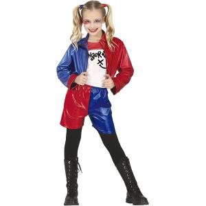 COSTUME RAGAZZA PERICOLOSA HARLEY QUINN TAGLIA 5-6 ANNI