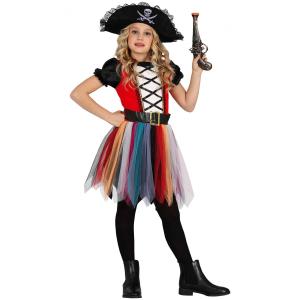 COSTUME PIRATA PIRATESSA CORSARA TAGLIA 3-4 ANNI