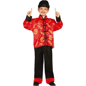 COSTUME CINESE BAMBINO ORIENTALE TAGLIA 7-9 ANNI