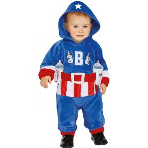 COSTUME CAPITAN MILK BABY SUPEREROE TAGLIA 18-24 MESI