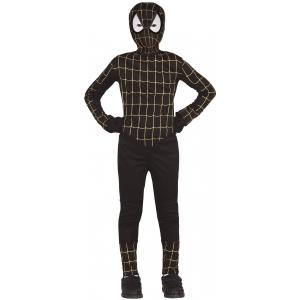 COSTUME BLACK HERO SPIDERMAN NERO MILE MORALES 5-6 ANNI