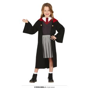 COSTUME HARRY HERMIONE STUDENTE DI MAGIA ROSSA TAGLIA 7-9 ANNI