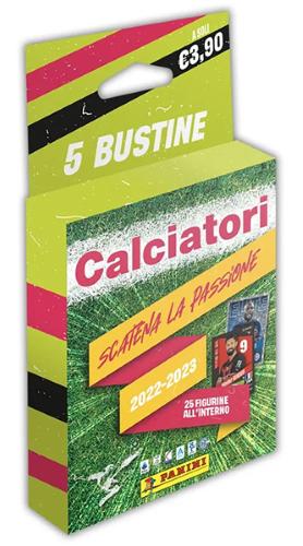 Prodotto: CAR2103 - PANINI CALCIATORI 2022-2023 5 BUSTE - MARCHE VARIE