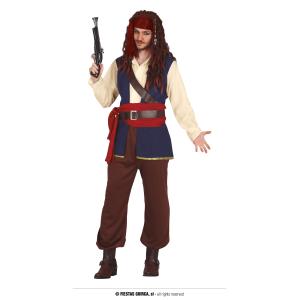 COSTUME PIRATA BUCANIERE CORSARO JACK ADULTO TAGLIA M 48-50