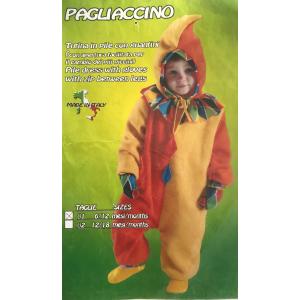 COSTUME PAGLIACCIO CLOWN IN PILE MIS 6-12 MESI