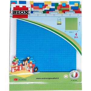 SET 4 BASI PER COSTRUZIONI LEGO PIASTRE BLOX 25x25 cm