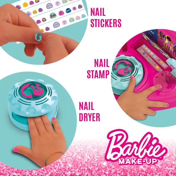 BARBIE MAKE UP NAIL STUDIO DJ SET CONSOLLE TRASPORTABILE