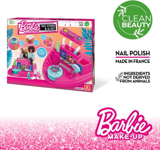 BARBIE MAKE UP NAIL STUDIO DJ SET CONSOLLE TRASPORTABILE