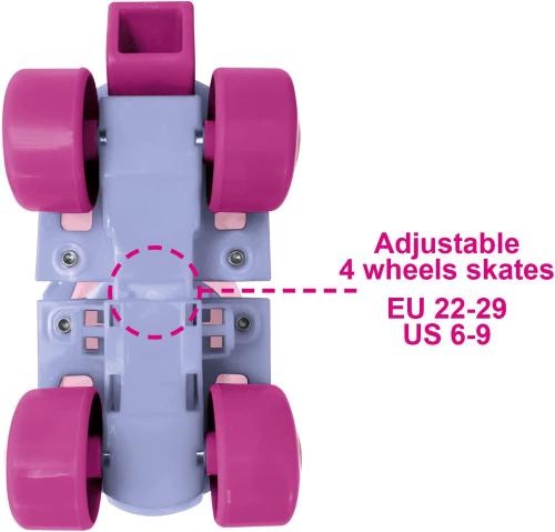 SET PATTINI ROLLER SKATE E PROTEZIONI MINNIE REGOLABILE 22-29