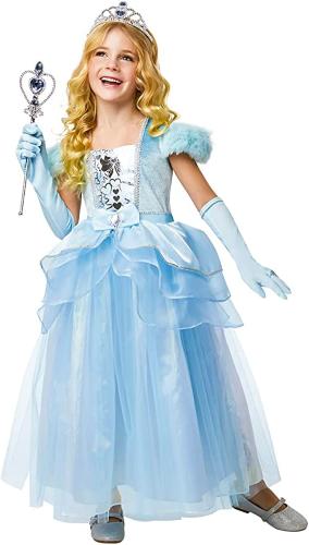 COSTUME BLUE PRINCIPESSA BAMBINA MISURA 5-6 ANNI CENERENTOLA