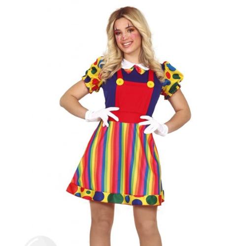 COSTUME DI CARNEVALE ADULTO DONNA CLOWN TAGLIA 38