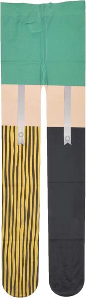 COSTUME PIPPI CALZE LUNGHE TAGLIA 4-6 ANNI CON PARRUCCA