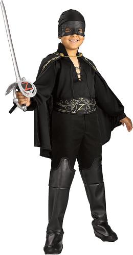 COSTUME ZORRO LUSSO BAMBINO TAGLIA S 3-5 ANNI