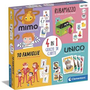 4 IN 1 CARTE : MIMO, UNICO, RUBAMAZZO, 10 FAMIGLIE 4-99