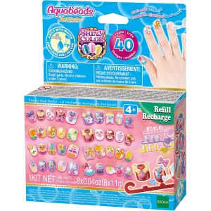 AQUABEADS FANCY NAIL REFILL SET DI PERLINE E ADESIVI PER UNGHIE