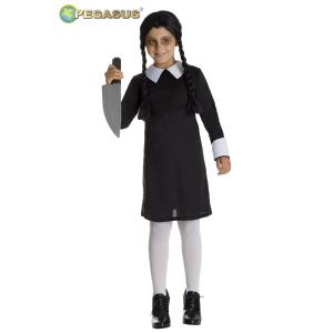 COSTUME FIGLIA BAMBINA MERCOLEDÌ TAGLIA 1 5-6 ANNI