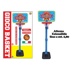 BASKET CON PIANTANA ALTEZZA ESTENSIBILE FINO A MT 2.80