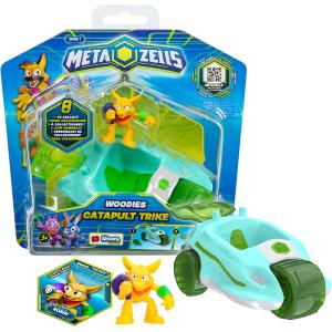 METAZELLS VEICOLO CATAPULT TRIK AZZURRO CON PERSONAGGIO ROBBIN