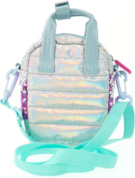 GIRABRILLA BORSETTA TRACOLLA PUFFER SHOULDER BAG PAILLETTES REVERSIBILI FUCSIA