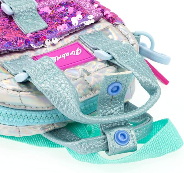 GIRABRILLA BORSETTA TRACOLLA PUFFER SHOULDER BAG PAILLETTES REVERSIBILI FUCSIA