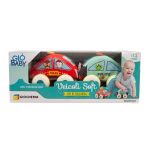 GIO' BABY - VEICOLI SOFT CON RETROCARICA 3 MOD.