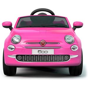 AUTO ELETTRICA FIAT 500 ROSA 12V CON RADIOCOMANDO 