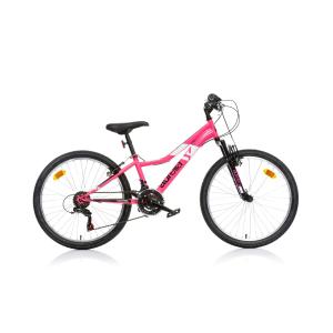 BICICLETTA 24 MTB AURELIA LADY RING ROSA FLUO SHIMANO 18 V