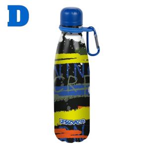 BORRACCIA BOTTIGLIA TERMICA SEVEN NERO GIALLO GRIGIO E BLU 500 ML