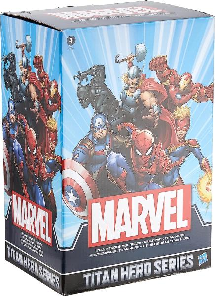 Prodotto: HAS-F2861 - AVENGERS MARVEL TITAN HERO MULTIPACK 6 PERSONAGGI  SPIDERMAN,THOR,CAPTAIN AMERICA,IRON MAN,BLACK PANTHER,MARVEL - HASBRO