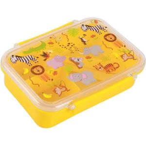 BOX PORTAMERENDA PORTAPRANZO ANIMALS CON DIVISORIO, FORCHETTA E CUCCHIAIO