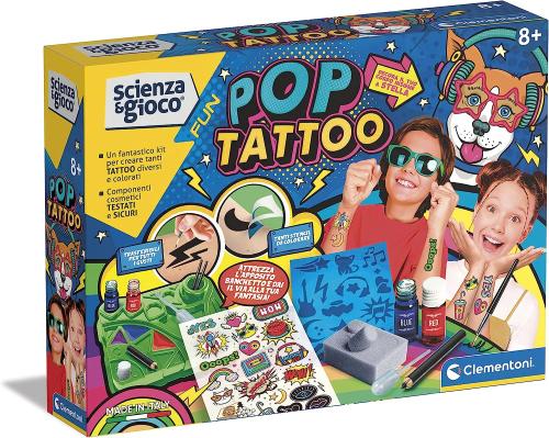 SCIENZA E GIOCO - TATTOO ART POP STYLE KIT CREA TATUAGGI
