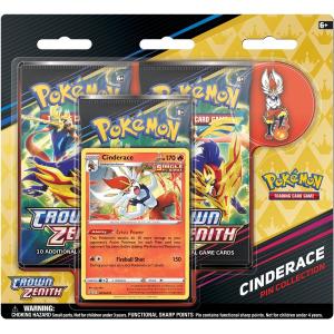 CARTE POKEMON SPADA E SCUDO ZENIT REGALE PIN BOX COLLECTION CINDERACE