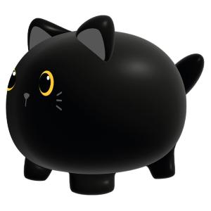 SALVADANAIO IN PLASTICA BLACK CAT