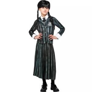 COSTUME MERCOLEDI ADDAMS UNIFORME SCOLASTICA TAGLIA L 11-13 ANNI