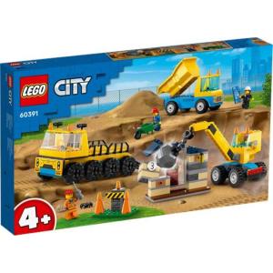 LEGO CITY CAMION DA CANTIERE E GRU CON PALLA DA DEMOLIZIONE