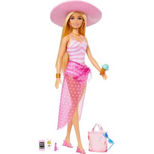 BARBIE MOVIE BEACH BIONDA CON ACCESSORI DA SPIAGGIA IL FILM