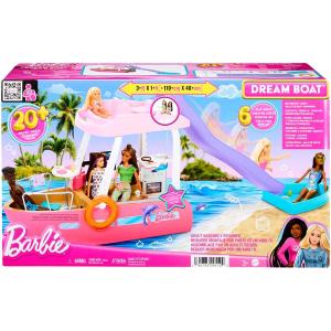 BARBIE BARCA DEI SOGNI PLAYSET CON PISCINA, SCIVOLO E ACCESSORI CROCIERA NAVE