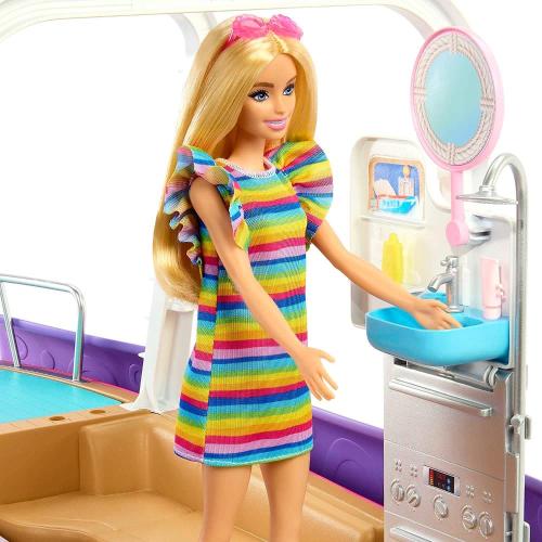 BARBIE BARCA DEI SOGNI PLAYSET CON PISCINA, SCIVOLO E ACCESSORI CROCIERA NAVE