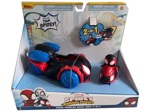 MARVEL SPIDEY AMAZING FRIENDS VEICOLO 2 IN 1 CON PERSONAGGIO - MILES MORALES