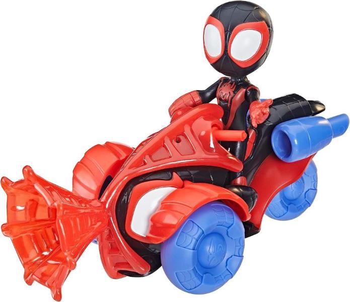 SPIDEY AMAZING FRIENDS TECHNO-RACER MILES MORALES VEICOLO CON ACCESSORIO