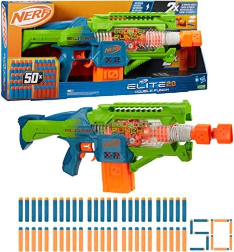 NERF ELITE 2.0 DOUBLE PUNCH DOPPIO CARICATORE MOTORIZZATO