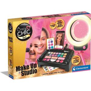 CRAZY CHIC TEEN MAKE-UP STUDIO CONSOLE CON TRUCCHI LAVABILI E PENNELLI PROFESSIONALI