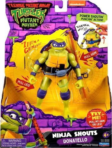 TURTLES MOVIE 23 TARTARUGHE NINJA SHOUTS ACTION FIGURE DELUXE DONATELLO CON SUONI 15,5 CM