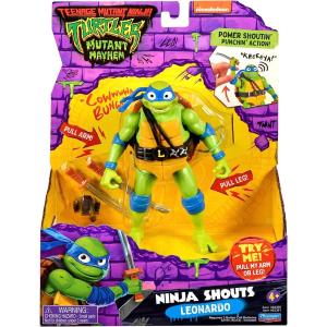 TURTLES MOVIE 23 TARTARUGHE NINJA SHOUTS ACTION FIGURE DELUXE LEONARDO CON SUONI 15,5 CM