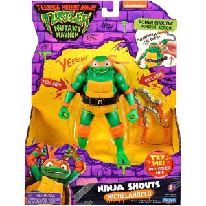 TURTLES MOVIE 23 TARTARUGHE NINJA SHOUTS ACTION FIGURE DELUXE MICHELANGELO CON SUONI 15,5 CM