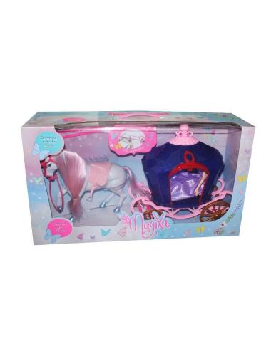 MAGIXA PRINCIPESSA CON UNICORNO E CARROZZA A RUOTE LIBERE 